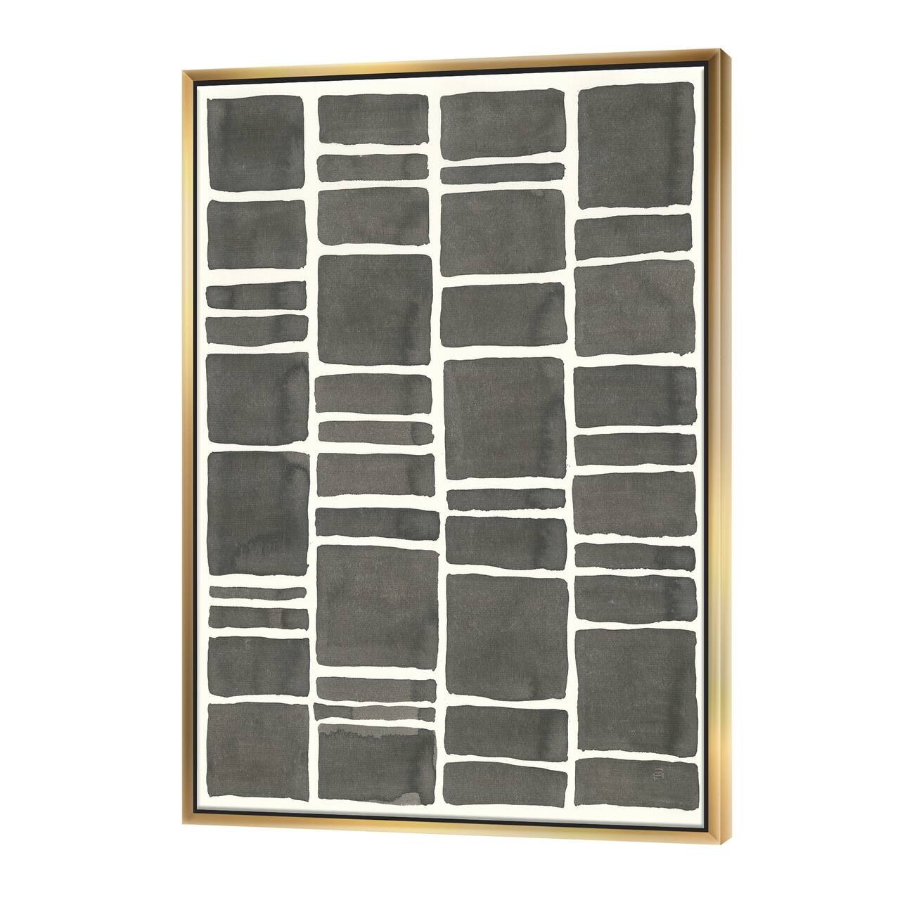 Designart - Minimalist Graphics IV - Transitional Canvas in Gold Frame